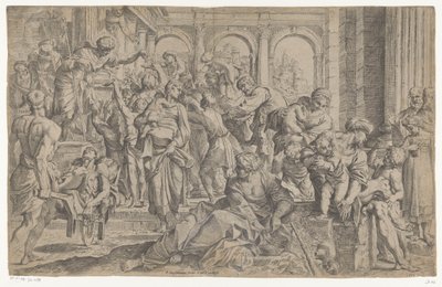 Saint Roch uddeler almisse af Anonymous