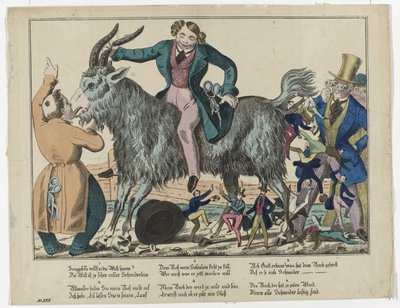 Skrædderen og Bukken, 1830-1840, nr. 575 af Anonymous