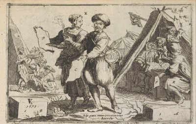 De tapre batavere, 1673 The brave Bataviers / Le vaillans Bataviers (titel på objekt) af Anonymous