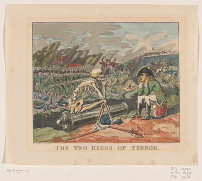 Terrorens to konger, 1813 The Two Kings of Terror (titel på objekt) af Anonymous
