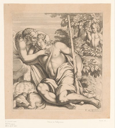 Diana og Endymion Malerier i Palazzo Farnese i Rom (serietitel) af Anonymous