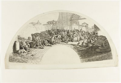 De spanske patrioter Luis Daoiz og Pedro Velarde y Santilláns død i forsvaret af Madrid mod franske tropper i Parque de Artilleria den 2. maj 1808 Dia Dos de Mayo de 1808. Og Madrid af Anonymous