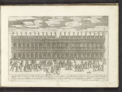 Facade fra Biblioteca Marciana te Venetië Scènes uit het Venetiaanse leven (serietitel) Habiti d