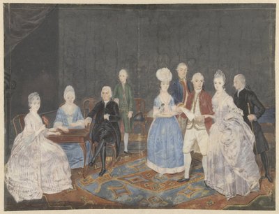 Familiegruppe på ni personer af Anonymous