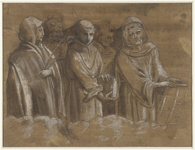 Figurer af martyrer over en skykant af Anonymous