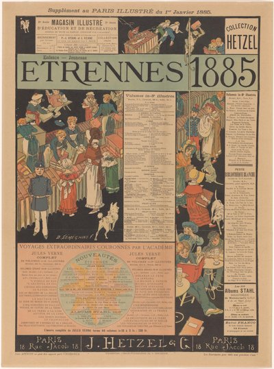 Fondsliste over J. Hetzel & Cie i Paris Etrennes 1885 (titel på objekt) af Anonymous