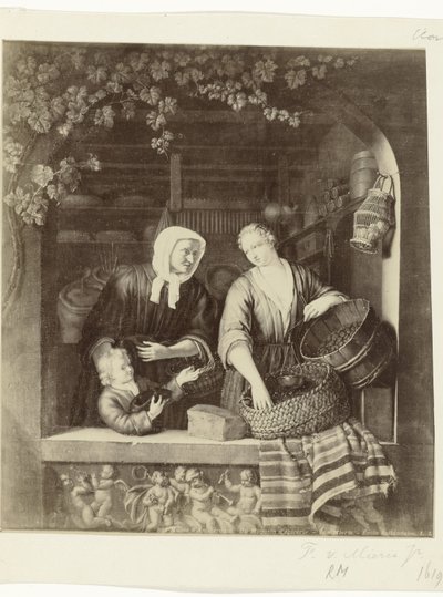 Fotoreproduktion af maleriet Købmanden af ​​Frans van Mieris II Museum d