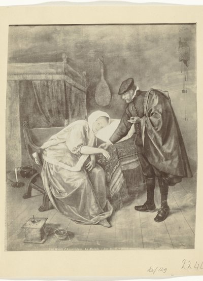 Fotogengivelse af maleriet Den syge kvinde af Jan Steen Museum d