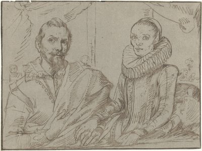 Frans Snijders og hans hustru Margaretha de Vos af Anonymous