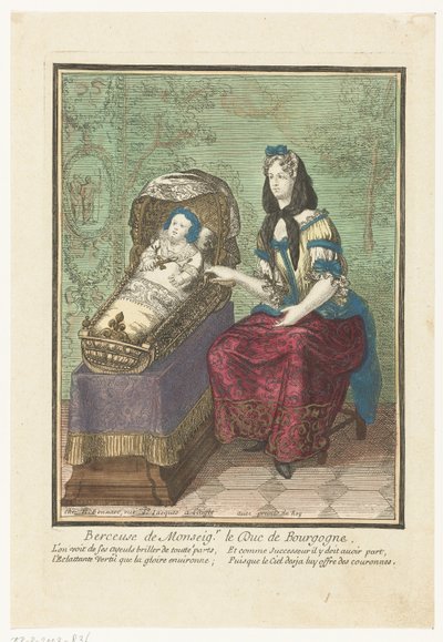 Fransk konge i vugge Berceuse de Monsignor. Le Duc de Bourgogne. (titel på objekt) af Anonymous