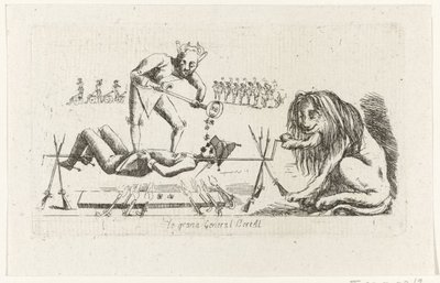 General Bertay på spyttet le Grand General BertAl (titel på objekt) Brabant Revolution, 1787-1790 (serietitel) af Anonymous