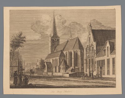 Udsigt i centrum af Nijkerk Landsbyen Nieukerk (titel på objekt) af Anonymous