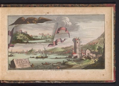 Udsigt over Gaeta, 1734 Afbildning af Gaëta, erobret af spanierne den 6. august 1734 (titel på objekt) af Anonymous
