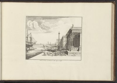 Udsigt til Palazzo del Nunzio Pontificio i Venedig Palais du Nonce à St. Francesco Della Vigna à Venise (titel på objekt) Paladser og monumenter i Venedig, Livorno, Napoli og Rom (serietitel) af Anonymous