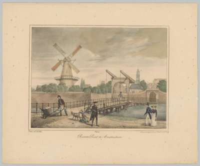 Udsigt over Raampoort i Amsterdam Window Gate i Amsterdam (titel på objekt) Ansigter af de seks hovedporte i byen Amsterdam. 1st Cahier (serietitel) af Anonymous