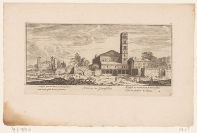 Se på de Santa Croce i Gerusalemme, te Rom S. Croce i Gierusalem / Det Hellige Kors Kirke i Jerusalem en (...) / L