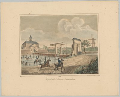 Udsigt over Utrecht-porten i Amsterdam Utrechtse Poort i Amsterdam (titel på objekt) Ansigter af de seks hovedporte i byen Amsterdam. 1st Cahier (serietitel) af Anonymous