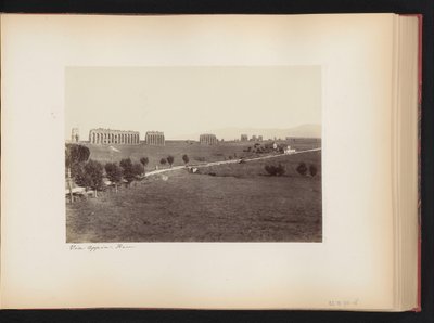 Udsigt over Via Appia nær Rom, Italien Via Appia. rom (titel på objekt) af Anonymous