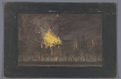 Udsigt over branden i Schouwburg i Amsterdam den 11. maj 1772 af Anonymous