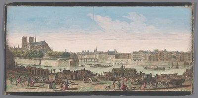 Se på byen Paris set fra Quai de Miramion En anden særlig udsigt over Paris, fra Nôtre Dame til Pont de la Tournelle (titel på objektet) af Anonymous