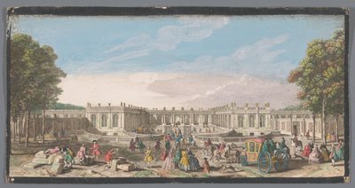 Udsigt over forsiden af ​​Grand Trianon i Versailles have Vüe ​​​​de Trianon dans le Parc de Versailles du côté de l