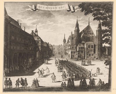 Udsigt over Binnenhof i Haag Binnenhof (titel på objekt) af Anonymous