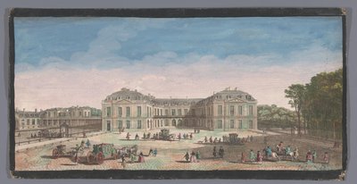Se på Château de Choisy Udsigt over Kongehuset i Choisy fra siden af ​​gården (titel på objektet) af Anonymous