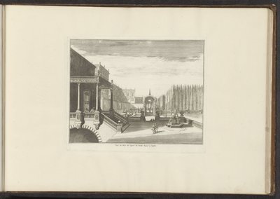 Udsigt over det kongelige palads og kongelige haver i Napoli Veue du Bois de Cypres du Jardin Royal à Napoli (titel på objektet) Paladser og monumenter i Venedig, Livorno, Napoli og Rom (serietitel) af Anonymous