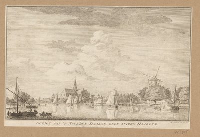 Udsigt over Noorder Spaarne nær Haarlem Gezigt aan 