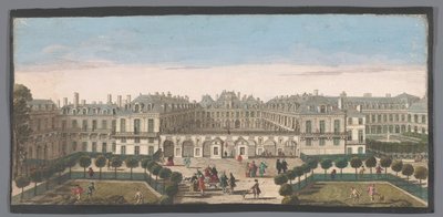 Udsigt over Palais Royal i Paris Vûë du Palais Royal (titel på objekt) af Anonymous
