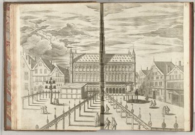 Grote Markt med Hall of Fame, 1594 af Anonymous