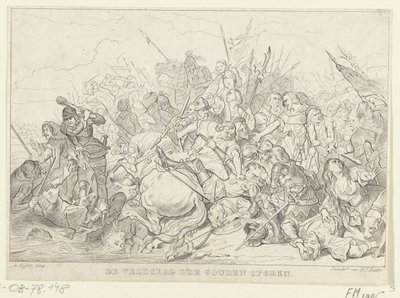 Battle of the Golden Spurs, 1302 The Battle of the Golden Spurs (titel på objekt) af Anonymous