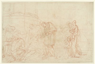 Sankt Charles Borromeo besøger pestofrene af Anonymous