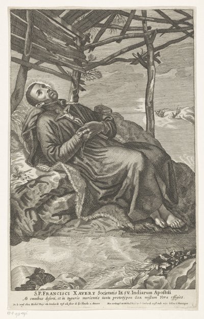 Saint Francis Xavier på sit dødsleje af Anonymous