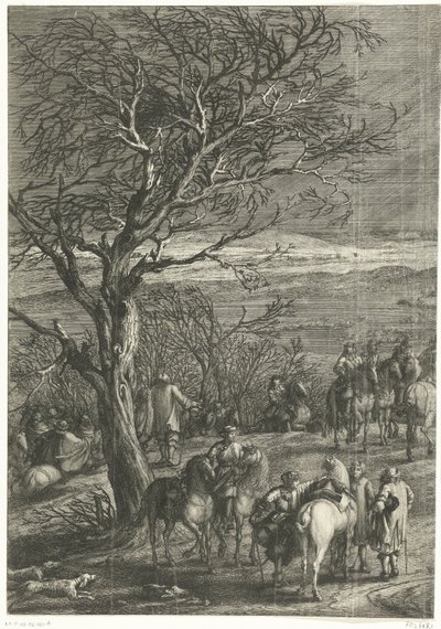 Den franske hær før Yperen (venstre side), 1678 af Anonymous