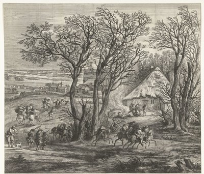 Den franske hær før Yperen (højre ark), 1678 af Anonymous
