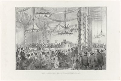 Zangersfeest i Arnhem, 1847 (titel på objekt) af Anonymous