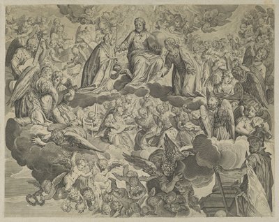 Sankt Justina af Padovas martyrium (øverste halvdel) af Anonymous