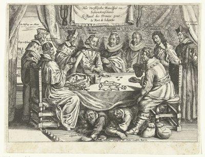 Spillet for Schenckenschans, 1635-1636 The Vorstelijcke Ravelspel om Schenckenschants / Le Ravel des Princes pour le Fort de Schentks (titel på objektet) af Anonymous