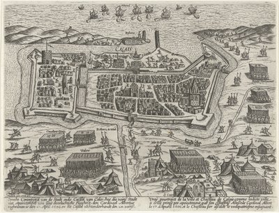 Tilfangetagelse af Calais af ærkehertug Albrecht, 1596 af Anonymous