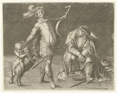 Ungdom og alderdom Jonckheyt aensite / Alderdomssorg (titel på objekt) af Anonymous