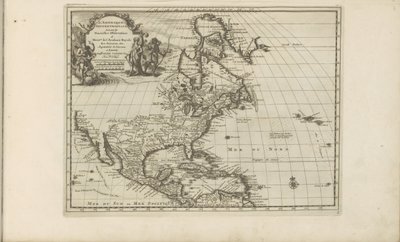 Kort af Midden- i Nord-Amerika Nordamerika, ifølge de nye observationer af Messieurs de l