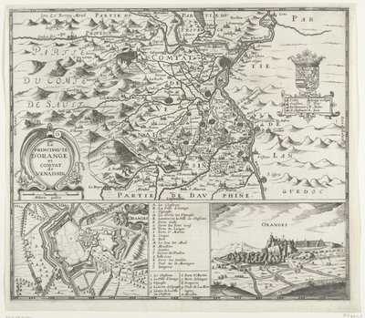 Kort over Fyrstendømmet Orange, 1639 La Principaute d