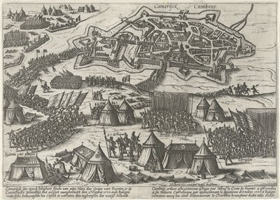 Cambrai belejret og taget af Fuentes, 1595 af Anonymous