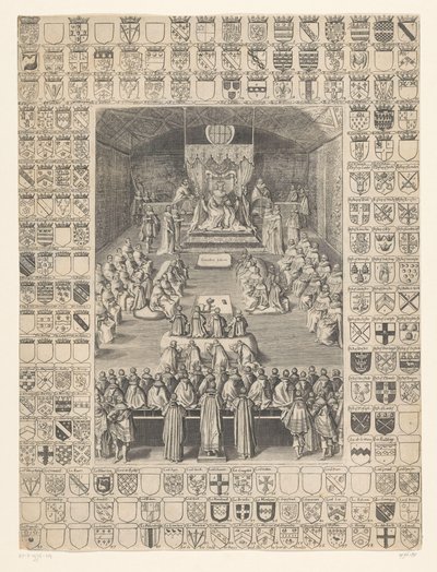 Charles I åbner parlamentets session, 1628 af Anonymous