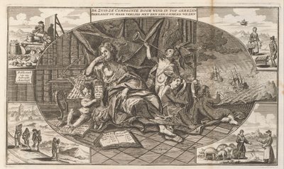 Sydhavskompagniets klage, 1720 The Zuidzé Company stiger til tops med vinden / beklager nu sit tab med et bekymret væsen (titel på objektet) The Great Scene of Folly (serietitel) af Anonymous