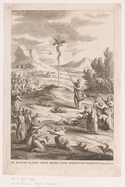 Kobberslang i ørkenen The Copper Serpent af Moses inde Woestyne Increases (titel på objekt) af Anonymous