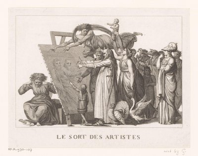 Kunstner gemmer sig for reaktionerne fra sit publikum Le Sort des Artistes (titel på objekt) af Anonymous
