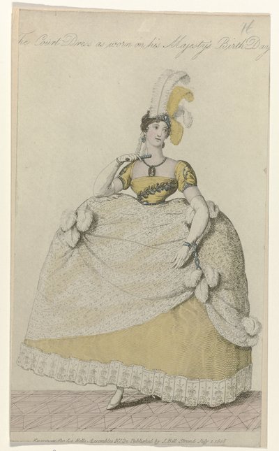 La Belle Assemblee, 1. juli 1808, nr. 32: Hofkjolen (...) af Anonymous