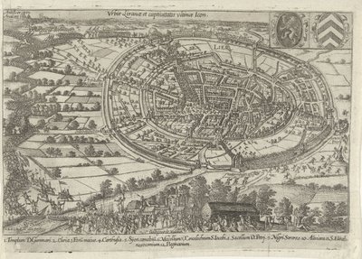 Lier taget til fange og forladt af statens hær, 1595 Urbis Liranae et captivitatis ultimae-ikon (titel på objekt) af Anonymous